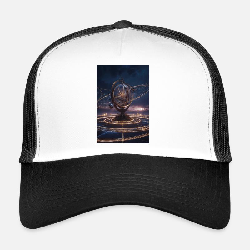 Luminous Armillary Orbit Trucker Cap