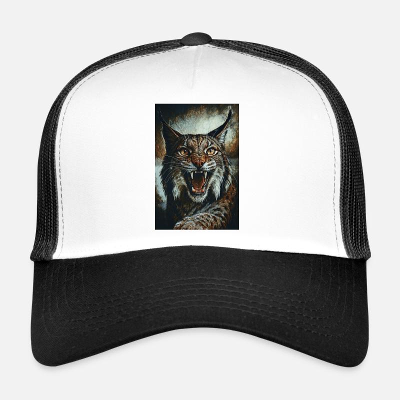 Wildkatze im Zorn - Trucker Cap - Weiß/Schwarz