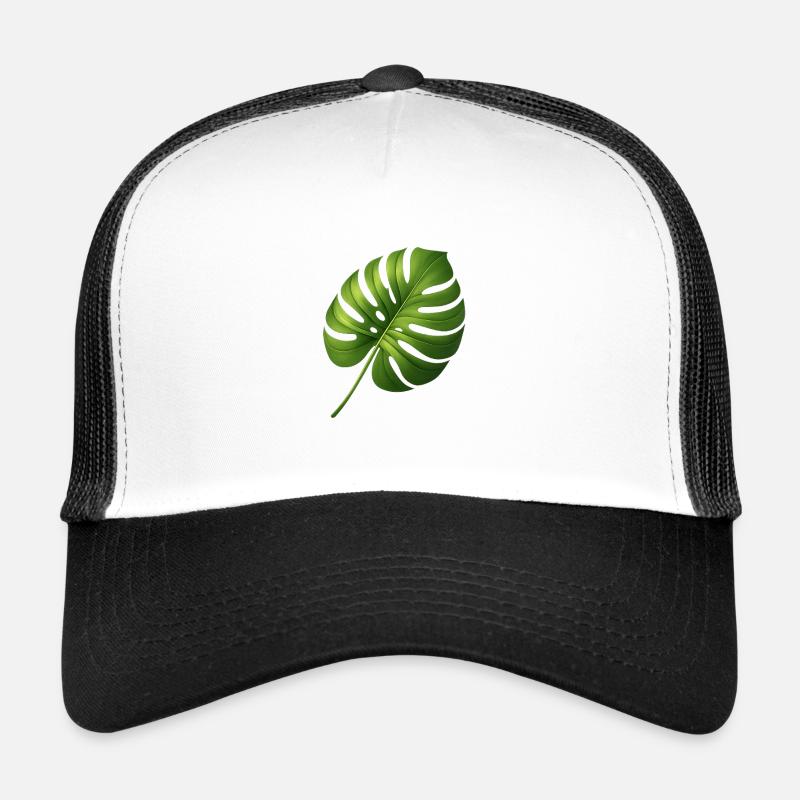 Feuille de Monstera Scintillant Vert Tropical Casquette trucker 