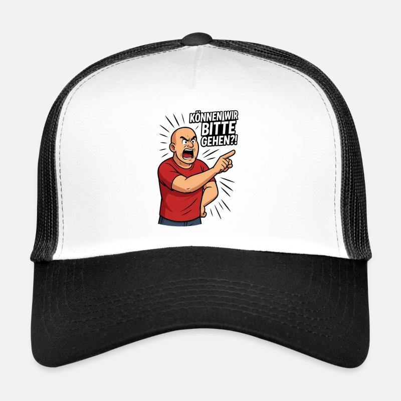 Can We Please Go Cartoon Trucker Cap