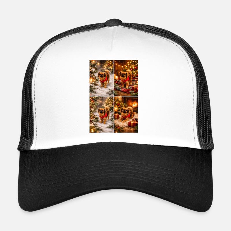 Winterlicher Fellfreund im Lichterglanz Trucker Cap