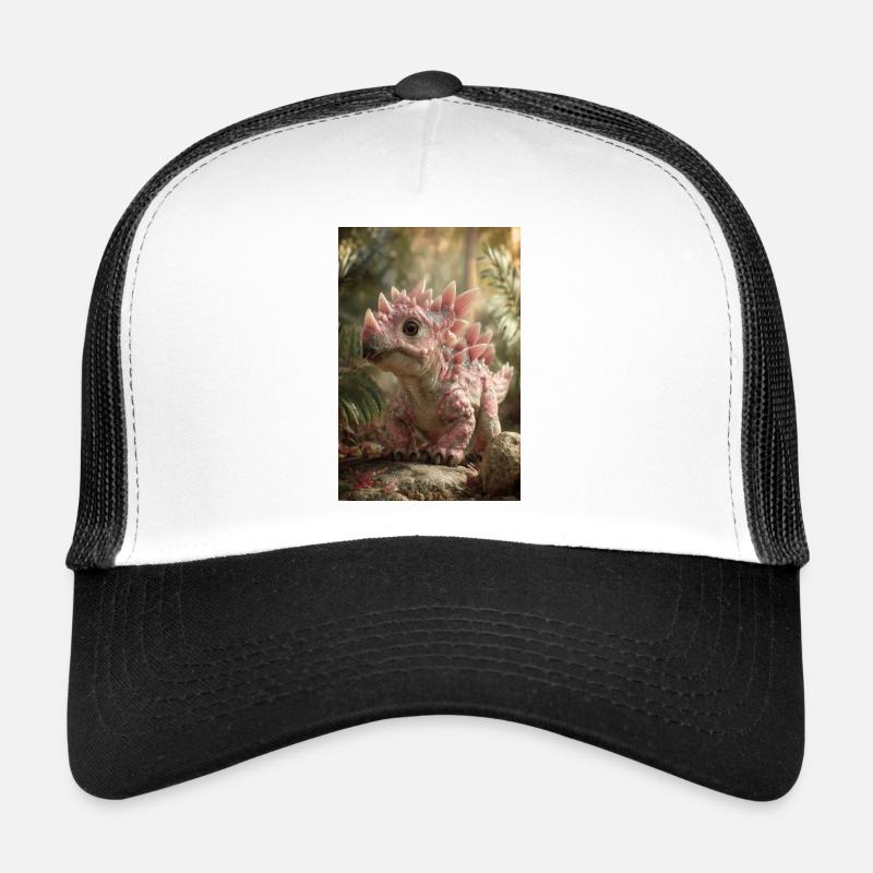 Stégosaure rose dans la Forêt des Braises Casquette trucker 