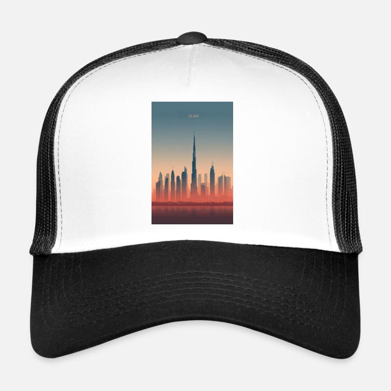 Dubai Skyline in Pastellfarben Trucker Cap