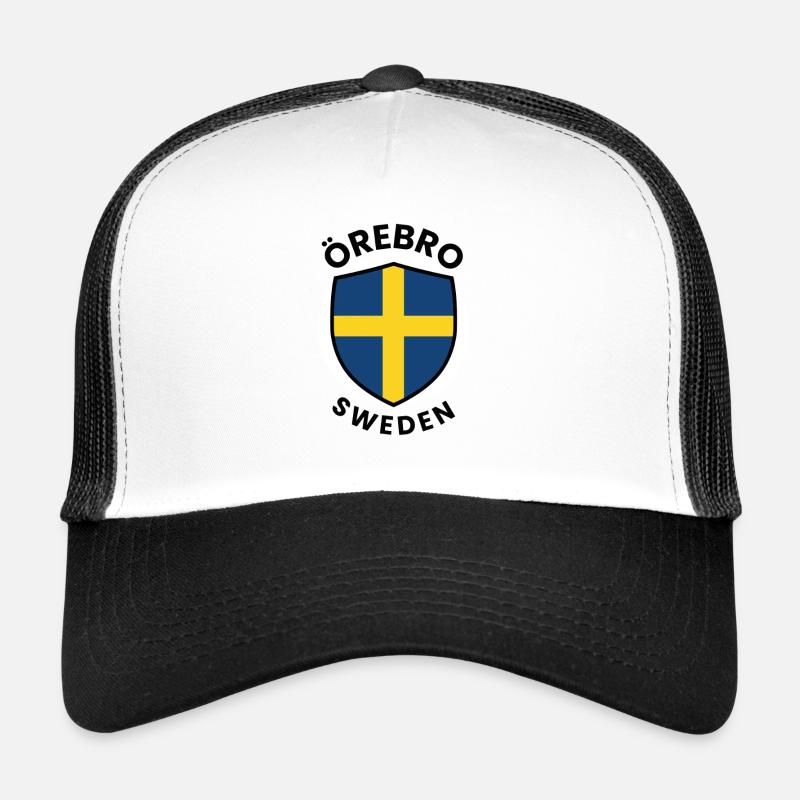 Drapeau du Bouclier d’Örebro Suède Casquette trucker 