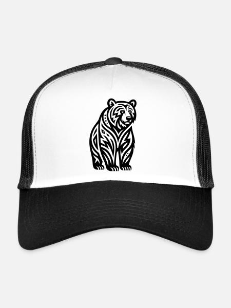Just a Black Bear #2 / JustN-imal - Trucker Cap - white/black - Front