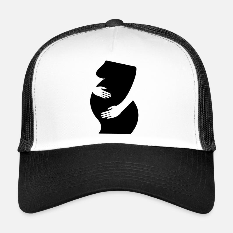 Schwangerschaft, Baby - Trucker Cap - Weiß/Schwarz