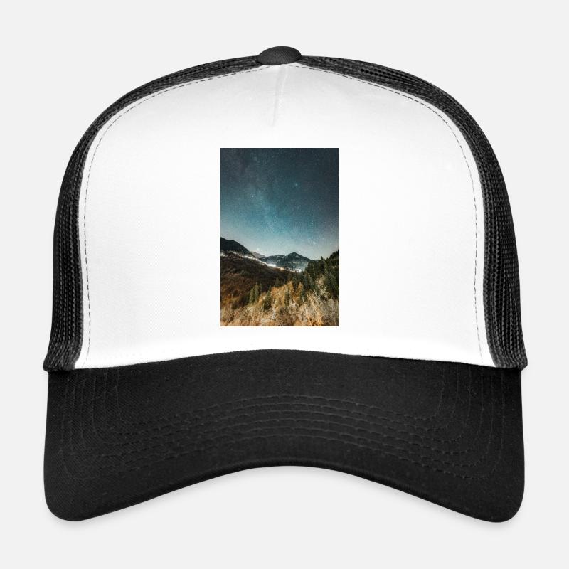 The Milky Way above Agrafa Mountains - Trucker Cap - white/black