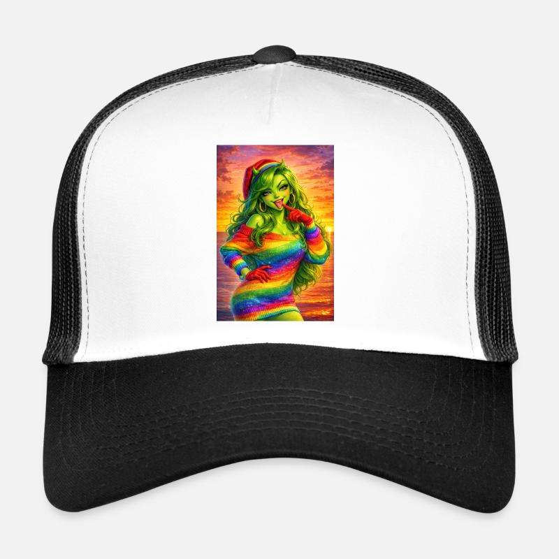 Fille arc-en-ciel à la lumière du soir Casquette trucker 