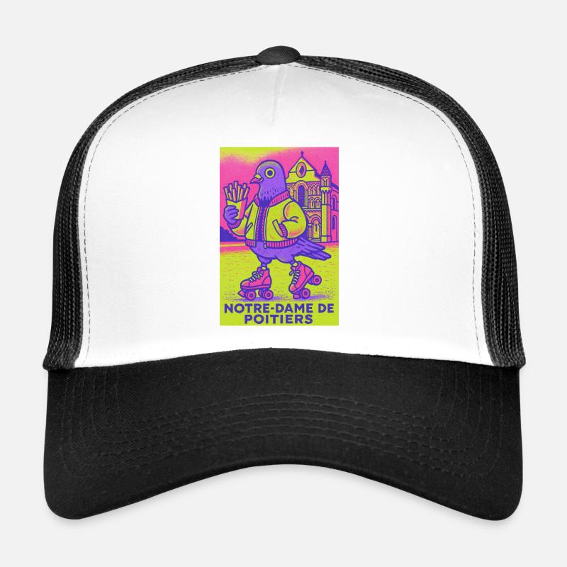 Neon_Pigeon_Roller-Skater Trucker Cap