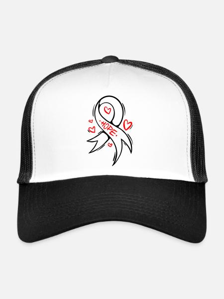 Hope Heart Cancer Loop - Trucker Cap - white/black