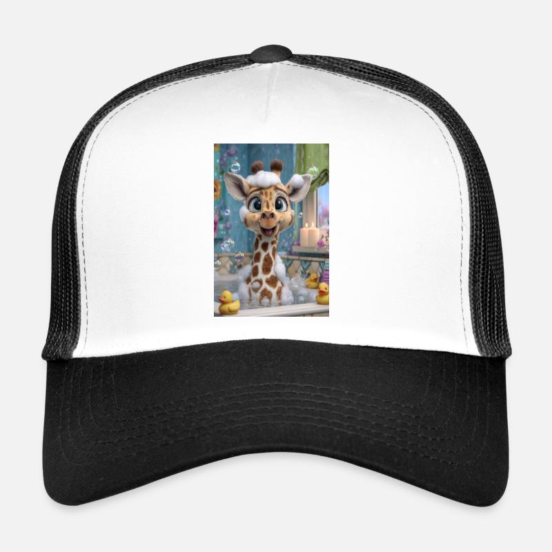 Schaumbad-Giraffen-Zauber - Trucker Cap - Weiß/Schwarz