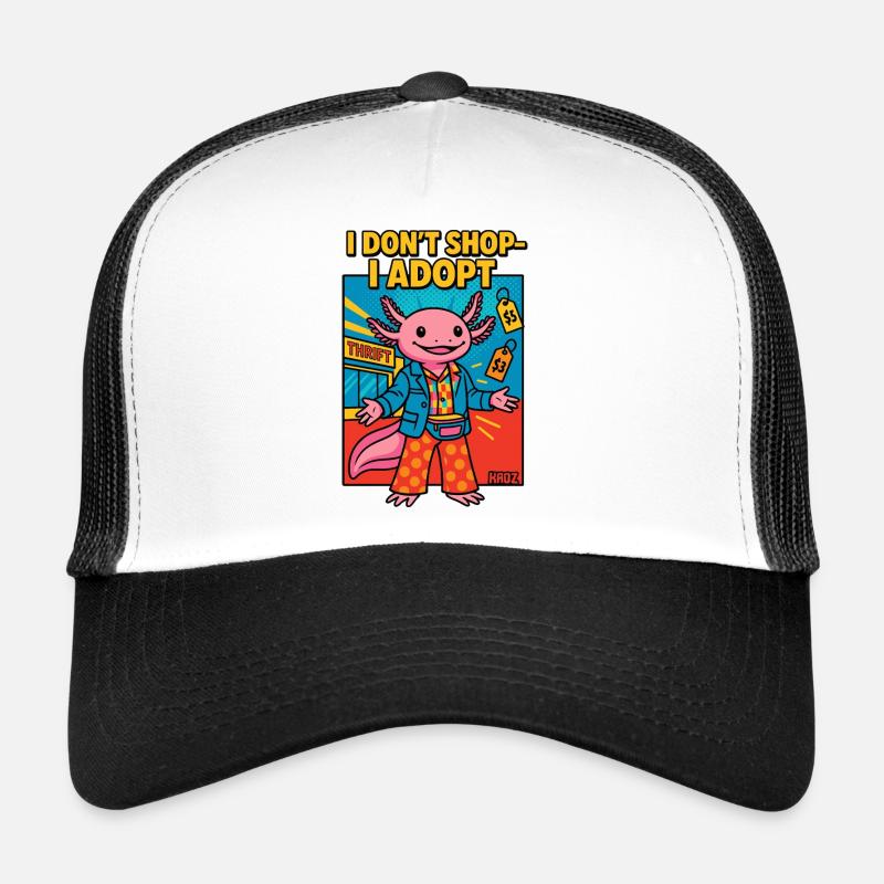 Axolotl shopping shopper hero Trucker Cap