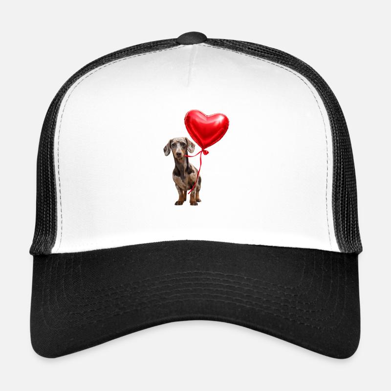 Dackel Herz Ballon Trucker Cap