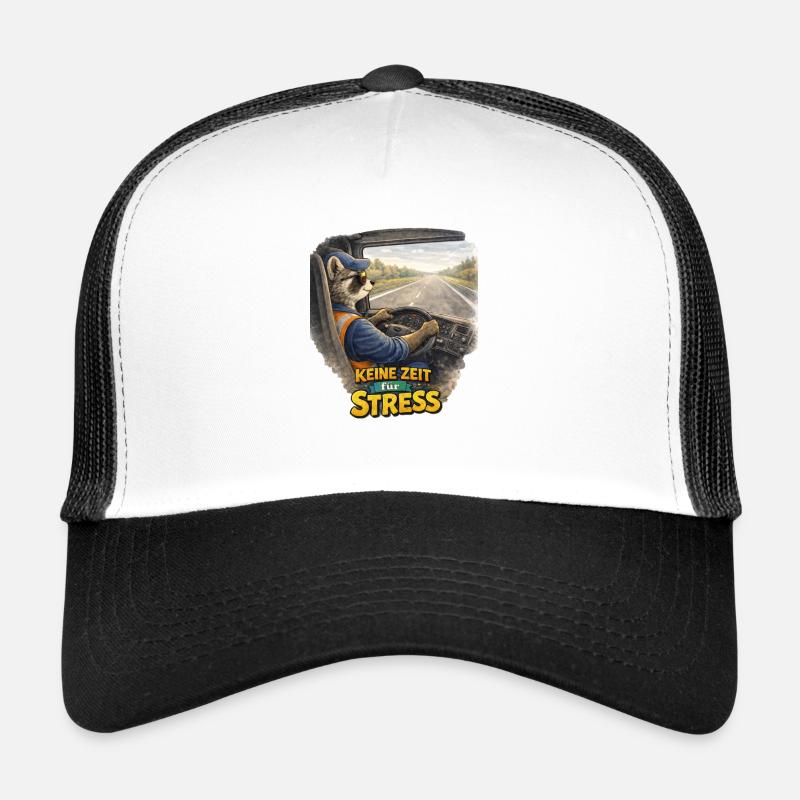 Pas de temps pour le stress – Raton laveur camion Casquette trucker 