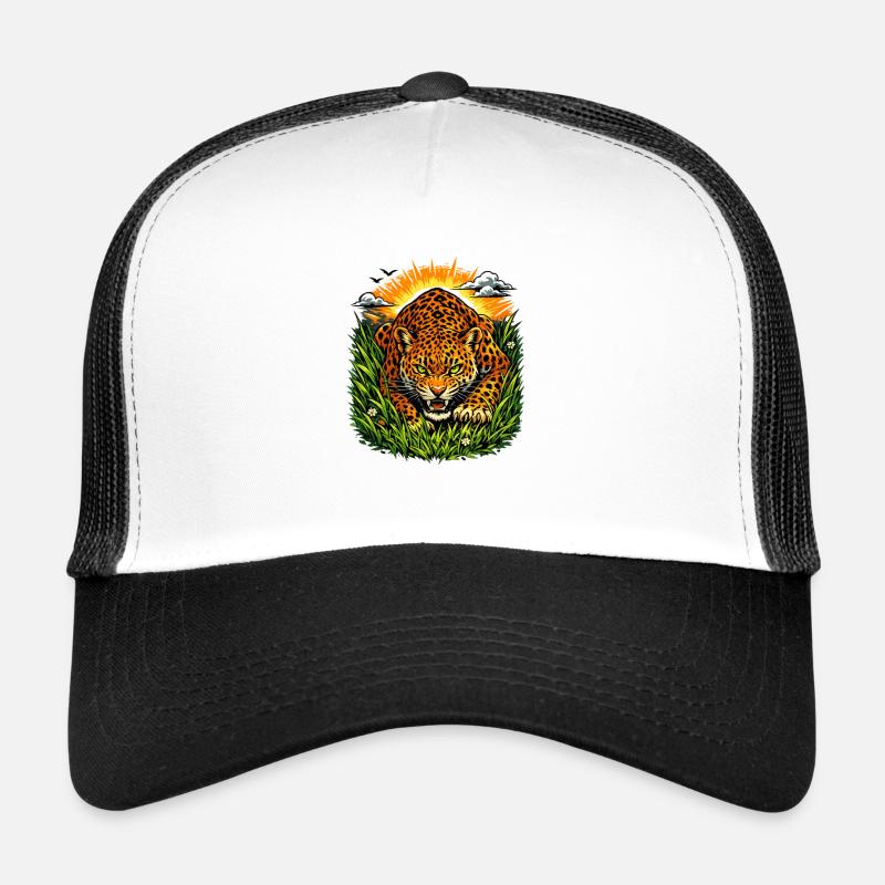 Leopard im Sonnenaufgang Trucker Cap