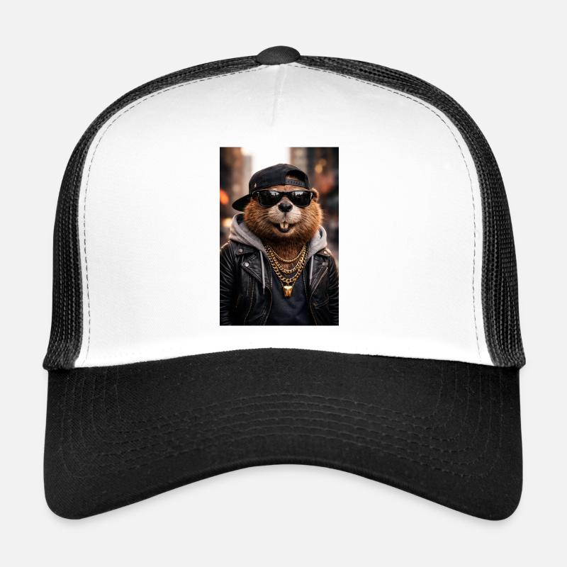 Otter Rocker Leather Trucker Cap