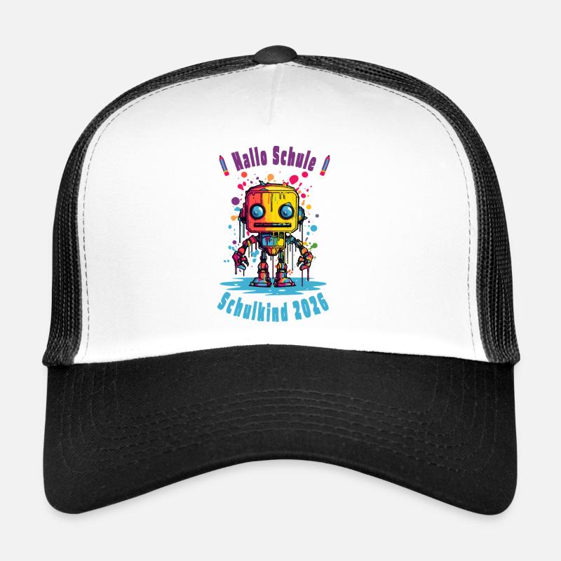 School enrollment robot schoolchild 2026 Trucker Cap