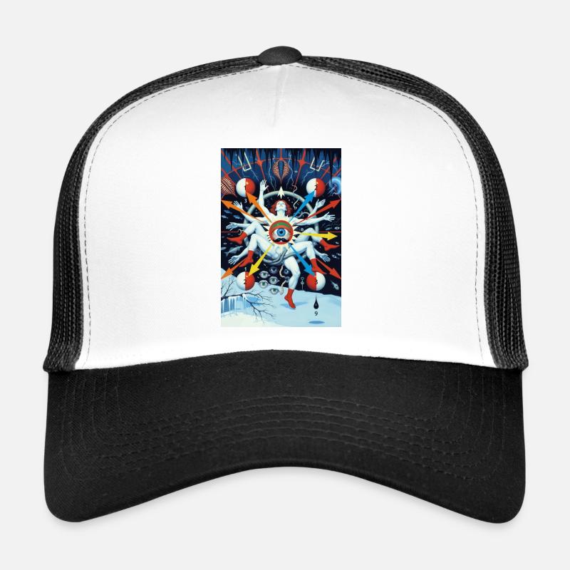 Astral Eye Mandala Surrealism waxtablet Trucker Cap