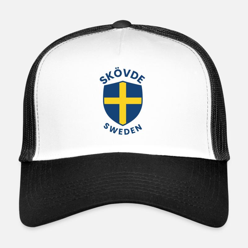 Imprimé de l’emblème du bouclier de Skövde Casquette trucker 
