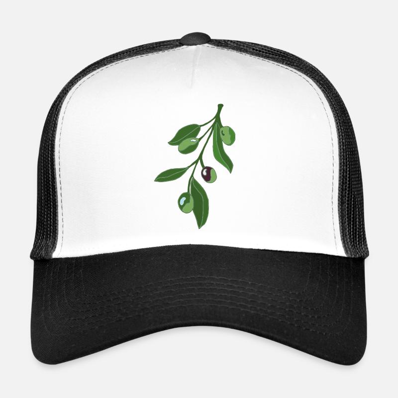Illustration botanique Rameau d’Olivier Casquette trucker 