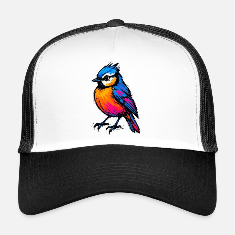 Mésange Pop Art : L'Éclat en Couleur Casquette trucker 
