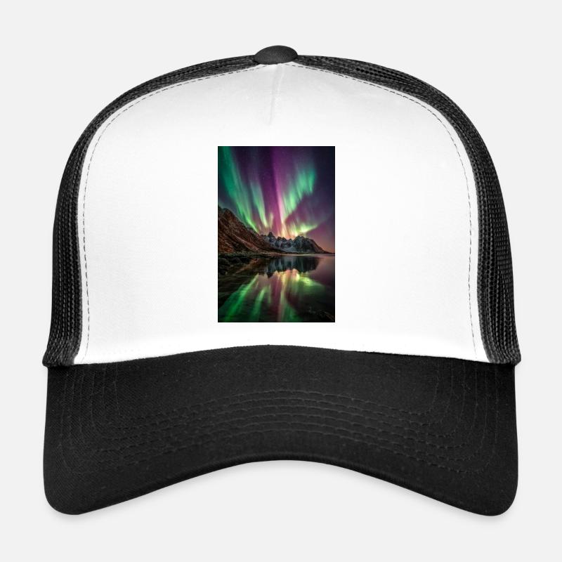 Réflexions sur Aurora Peaks Casquette trucker 