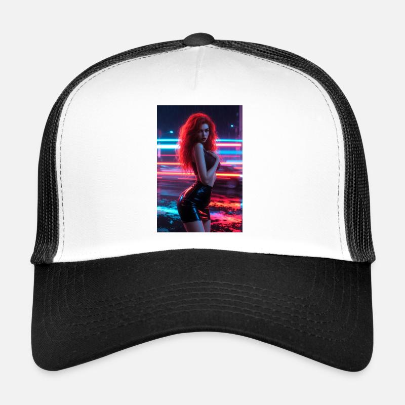 Femme rouge néon dans Luster Casquette trucker 