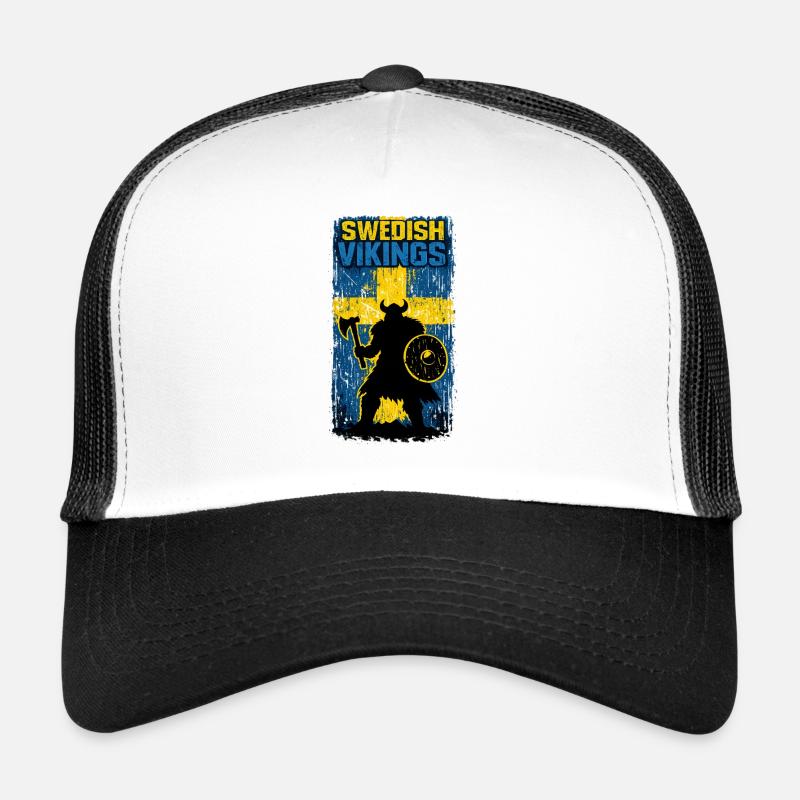 Schwedische Wikinger – Wikingerkrieger Schweden Flagge Distr Trucker Cap