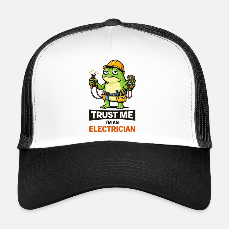 Électricien Grenouille Mascotte Tee Casquette trucker 