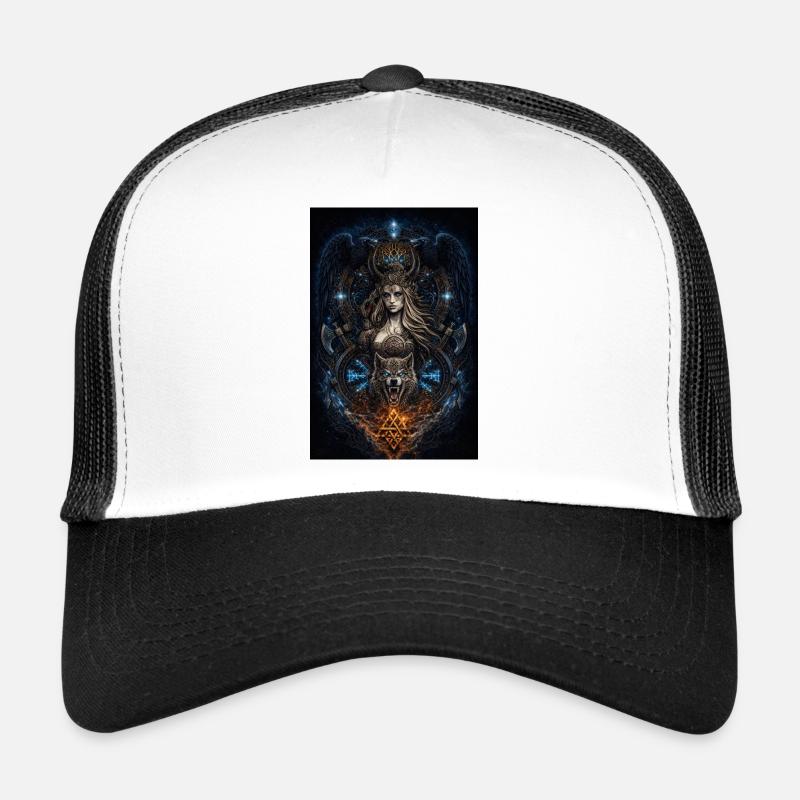 Wikinger Freya Hugin & Munin Wolf Runen Trucker Cap