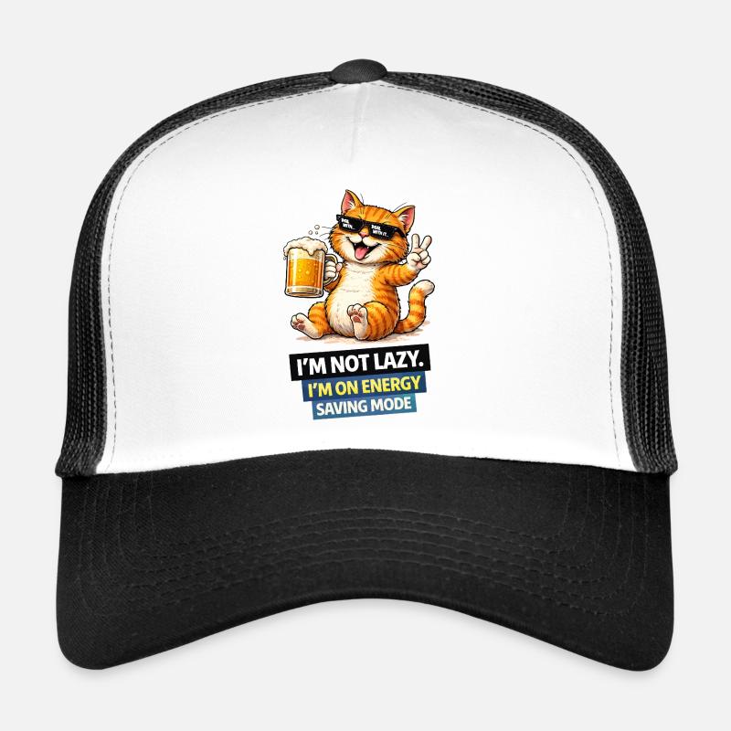 Energy Saving Cat Not Lazy Trucker Cap