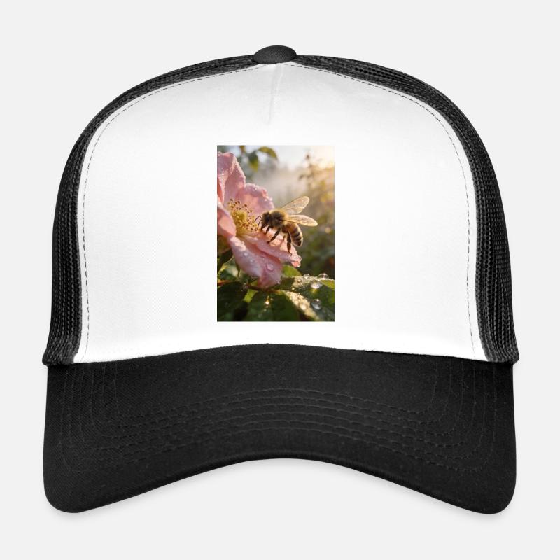 Rosée du matin - Casquette trucker  - blanc/noir