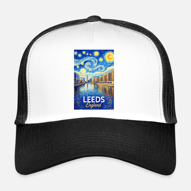 Leeds England Neon Starry Canal Magic Trucker Cap