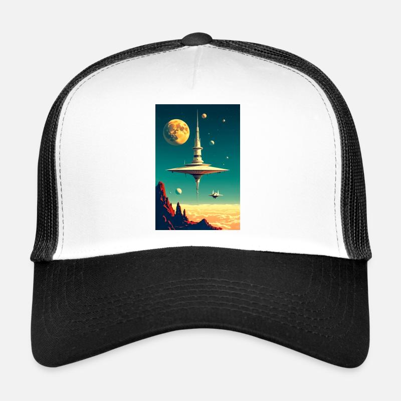 Cities Begin to Float Above the Clouds future Trucker Cap