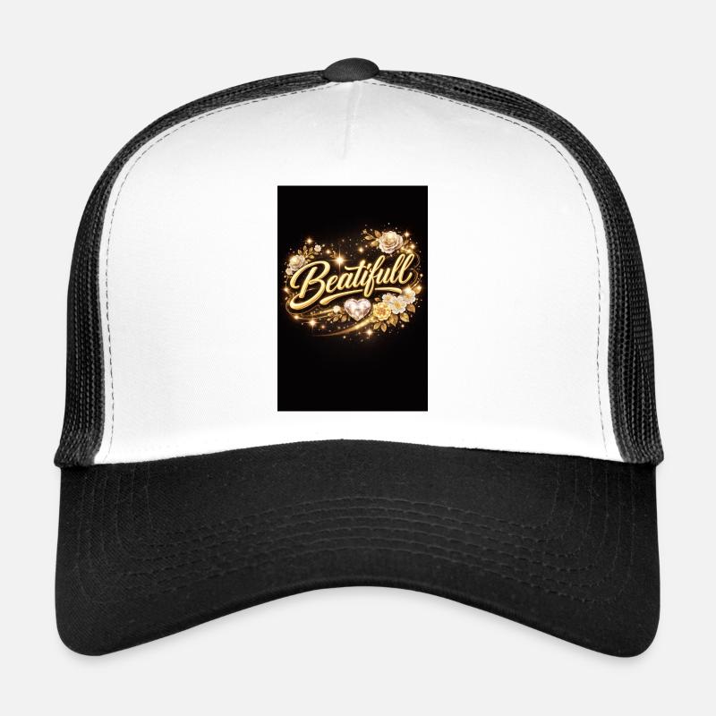 Golden Beautiful Blossom Magic - Trucker Cap - white/black