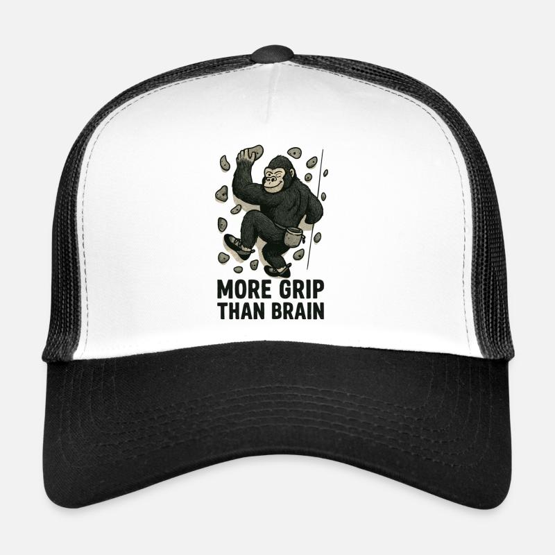 More Grip Than Brain – Gorilla beim Bouldern Trucker Cap