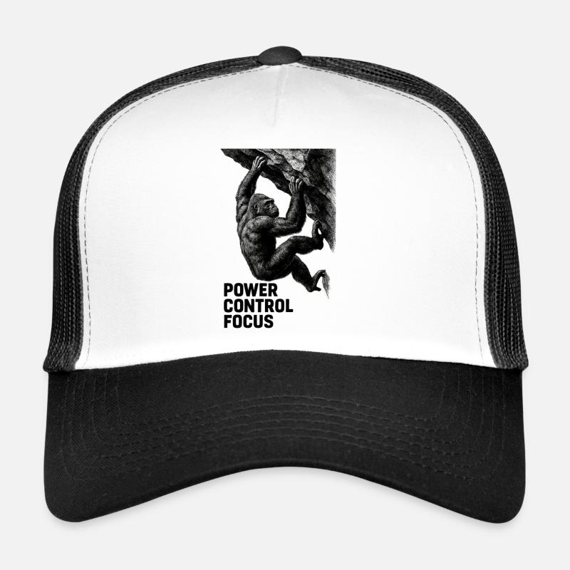 Gorilla Bouldering: Power Control Focus Design Trucker Cap