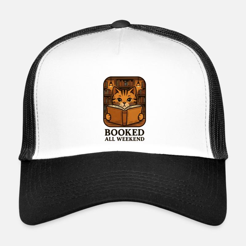 Le chat de lecture sur l’étagère Casquette trucker 
