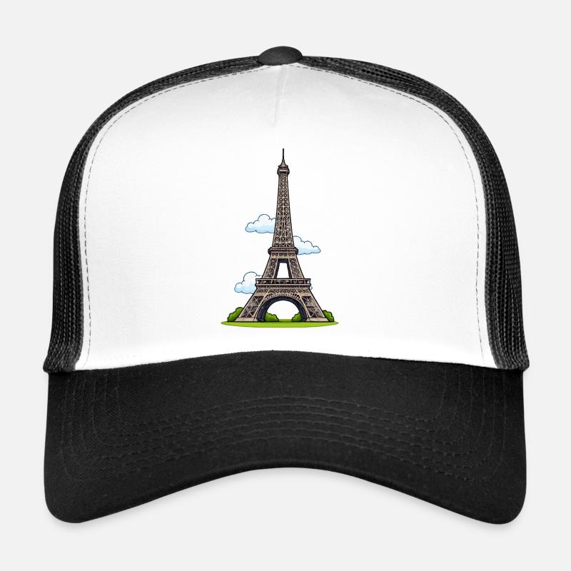 Tour Eiffel style dessin animé Casquette trucker 