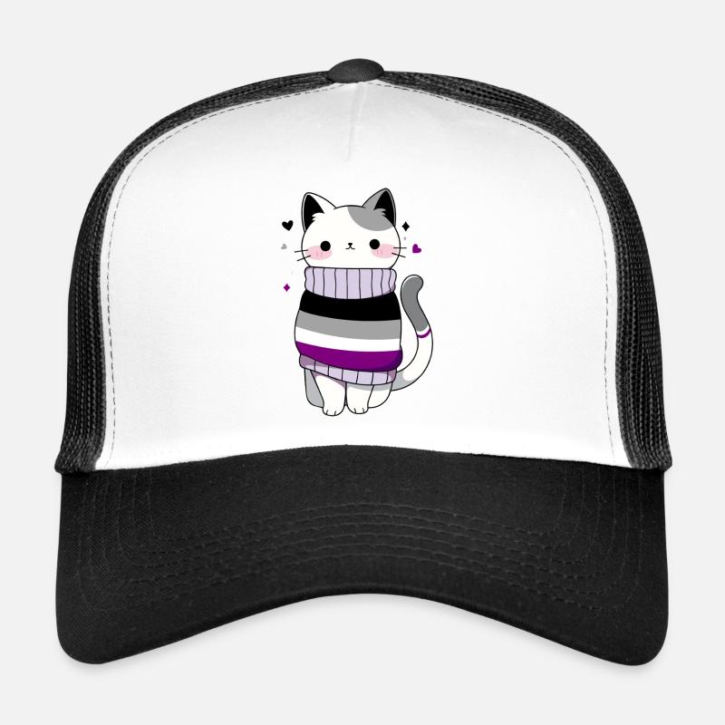 Chat asexuel, Queer, LGBTQ+, Asexualité (CSD) Casquette trucker 