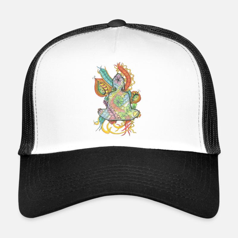 Buddha meditating hand-drawn Trucker Cap