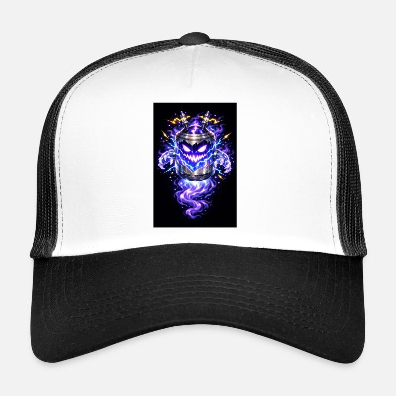 Lightning Pumpkin Demon Trucker Cap