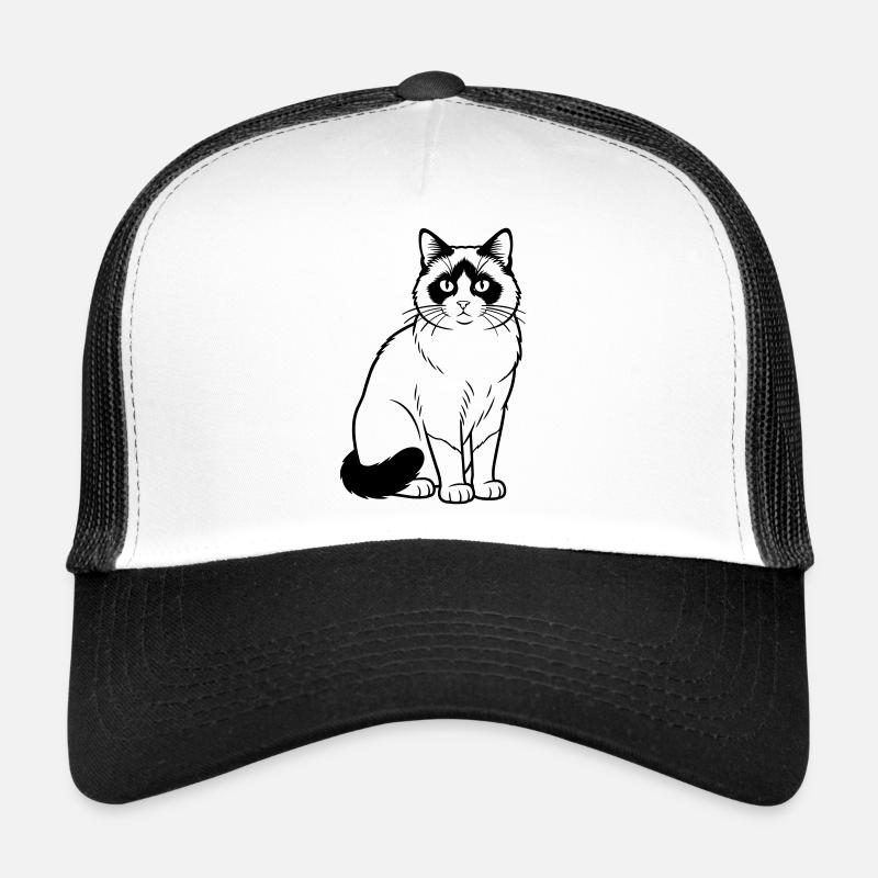 Chat Raquette Casquette trucker 