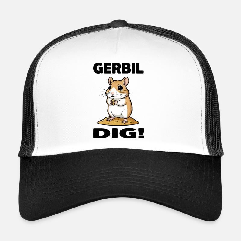 Gerbille Dig Gerbil Rongeur Grain Sable Casquette trucker 