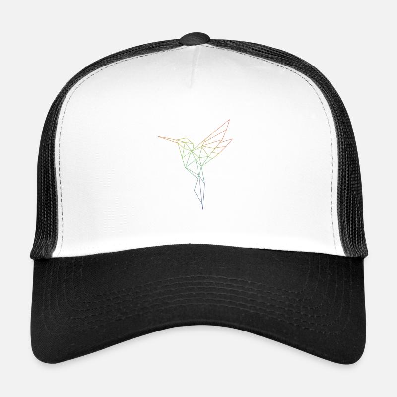 Oiseau arc-en-ciel géométrique Casquette trucker 