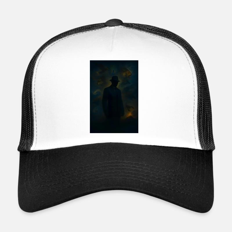 Fog Guardian in the Ghost Forest - Trucker Cap - white/black