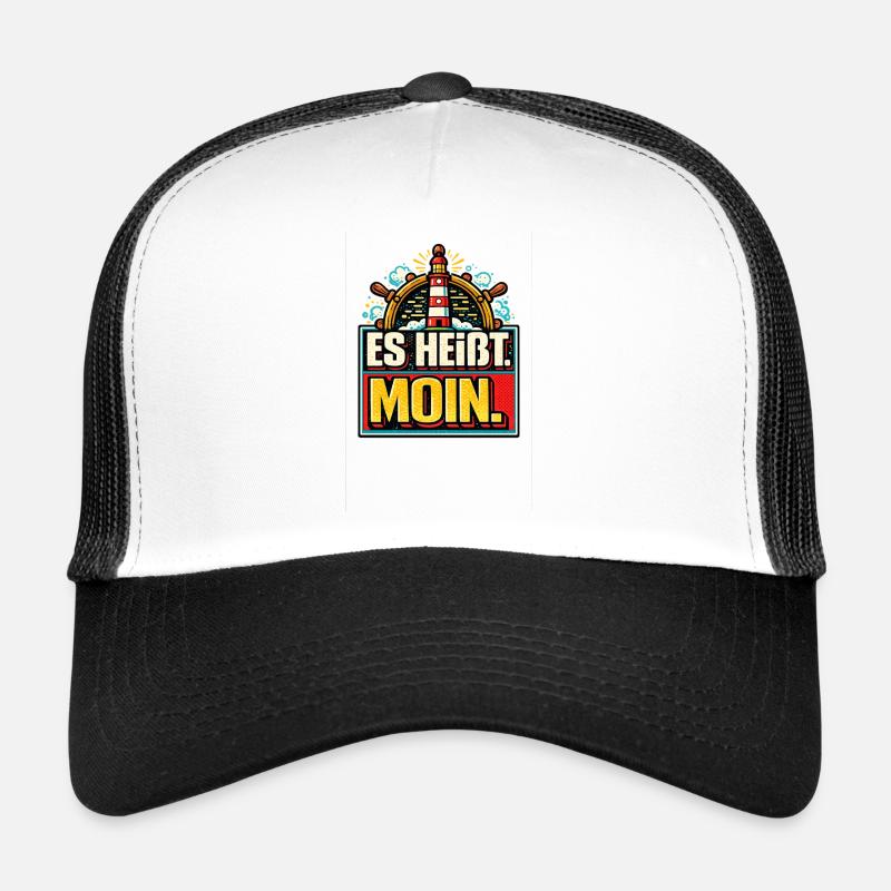 Ça s’appelle Moin - Maritime Greeting - Casquette trucker  - blanc/noir