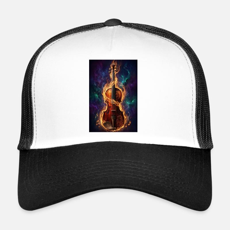 Violon infernal dans le cosmos Casquette trucker 