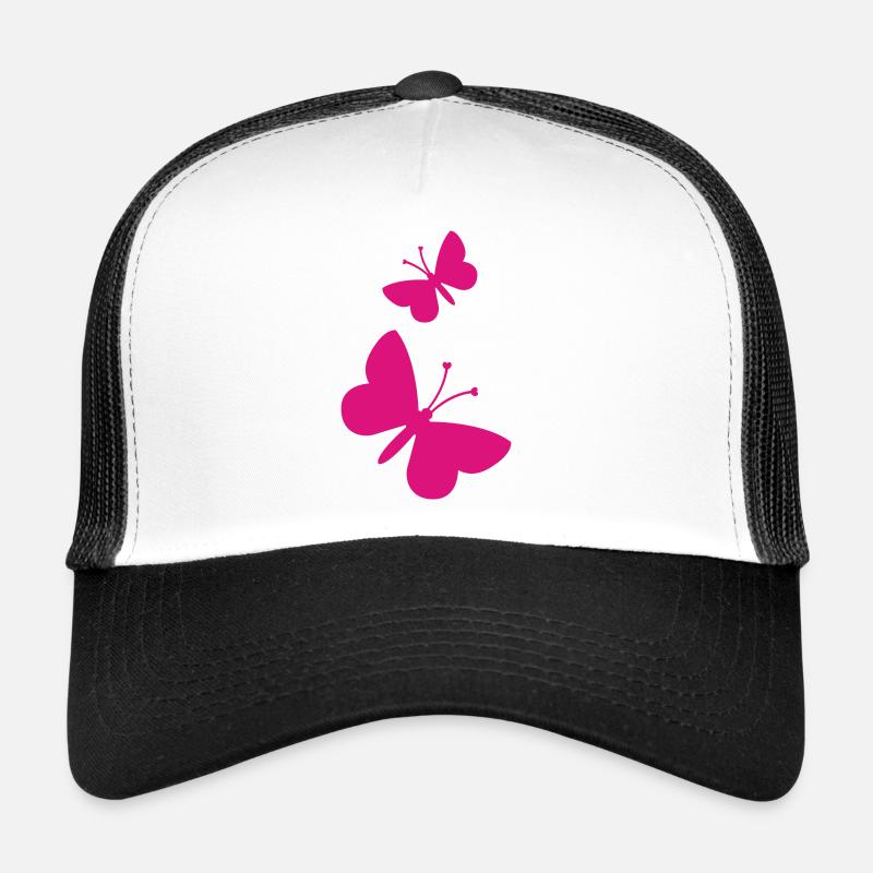 papillonscoeurs - Trucker Cap - Weiß/Schwarz