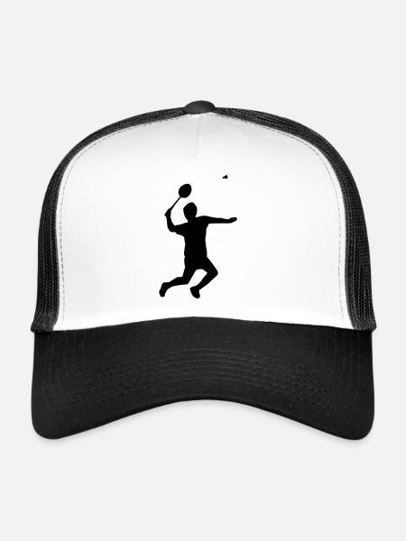 badminton boy - Casquette trucker  - blanc/noir - Devant